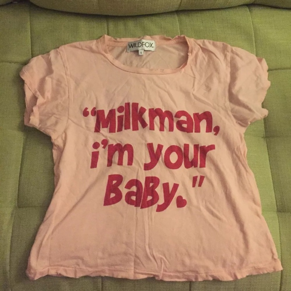 Wildfox Couture Milkman Im your Baby T-shirt new